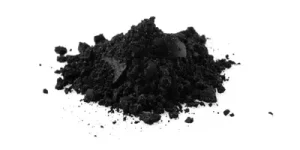 Picture of a small pile of activated carbon